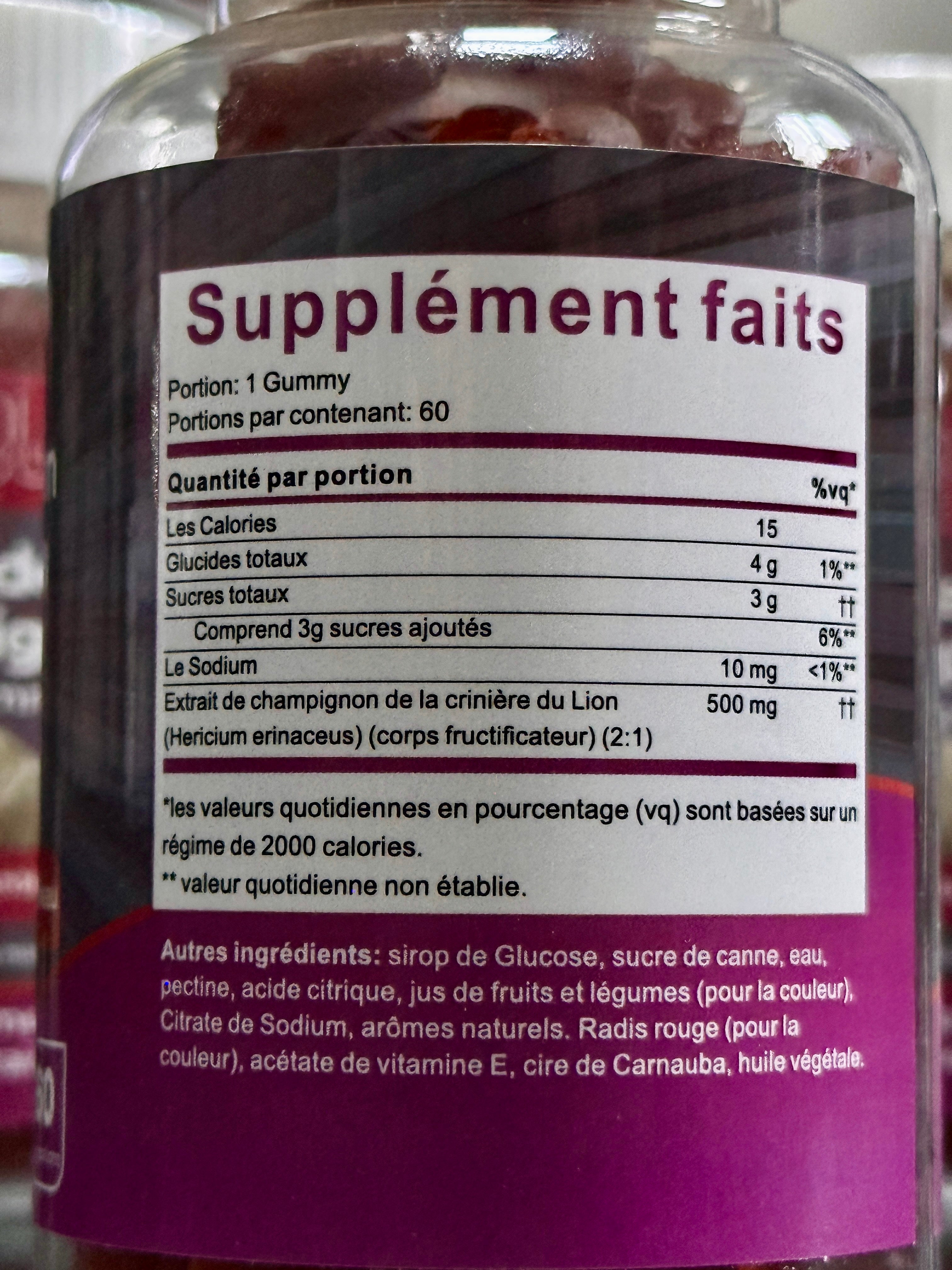 Gummies Lion's Mane | Concentration & Mémoire