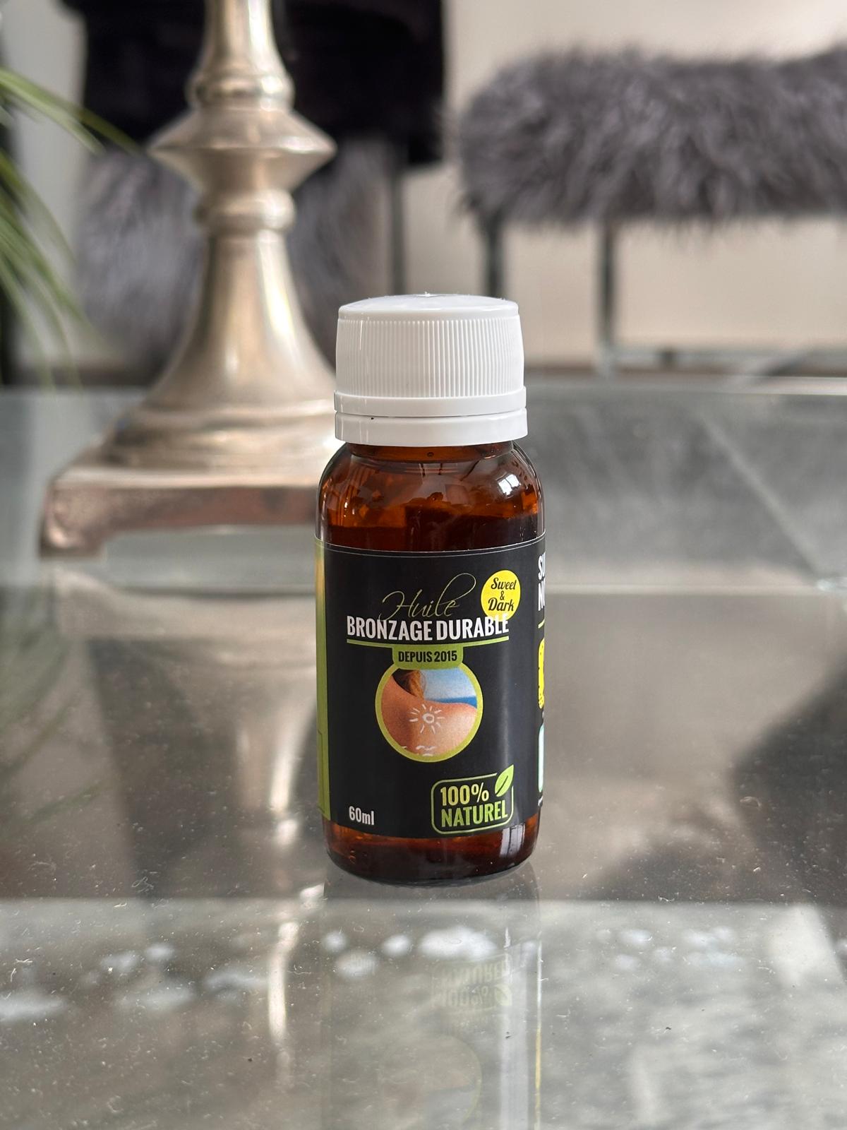 huile de bronzage dark and sweet sans protection uv