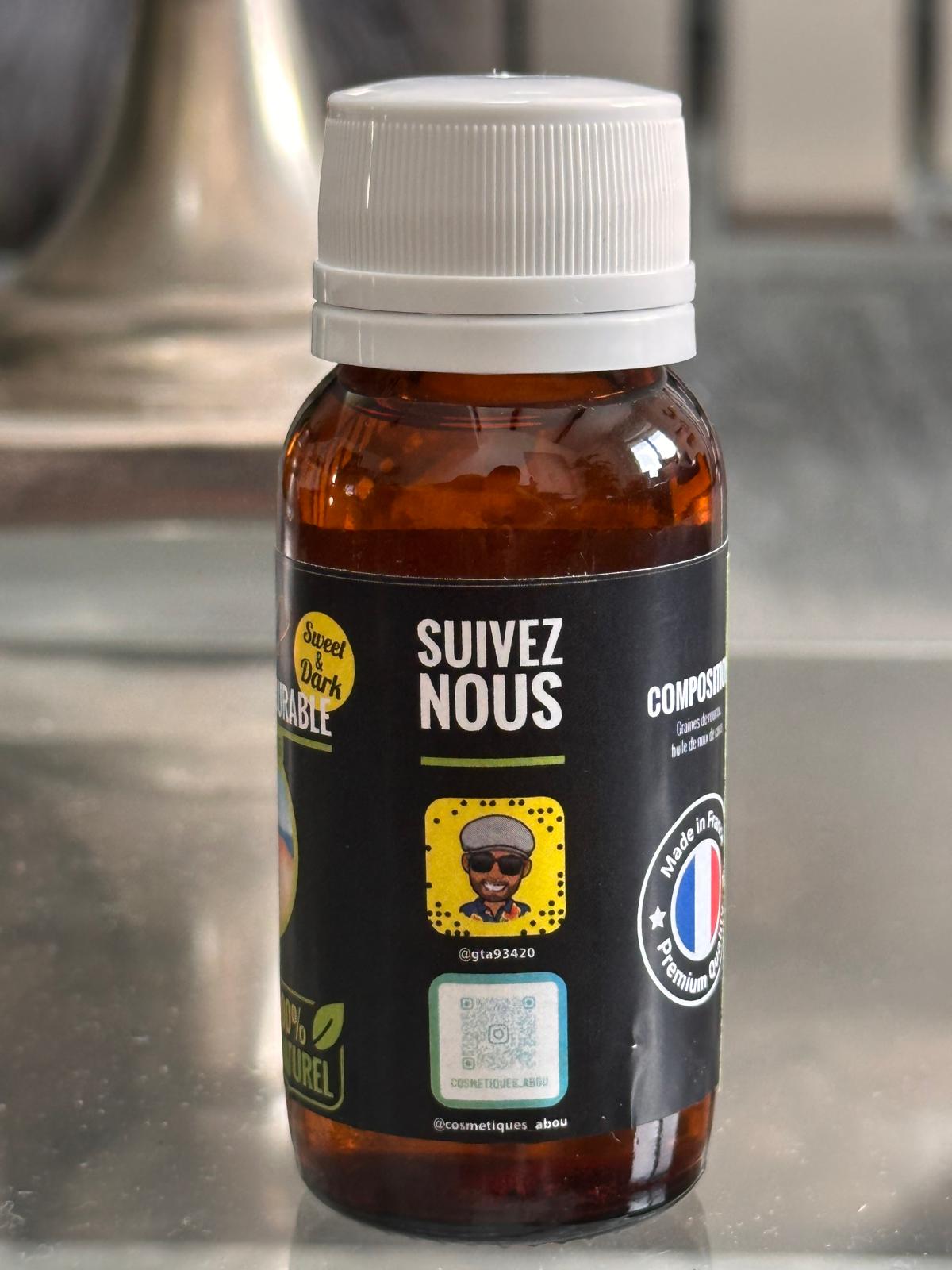 huile de bronzage dark and sweet sans protection uv